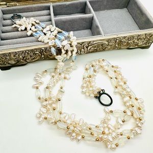 Vintage Pearl Sterling Necklace